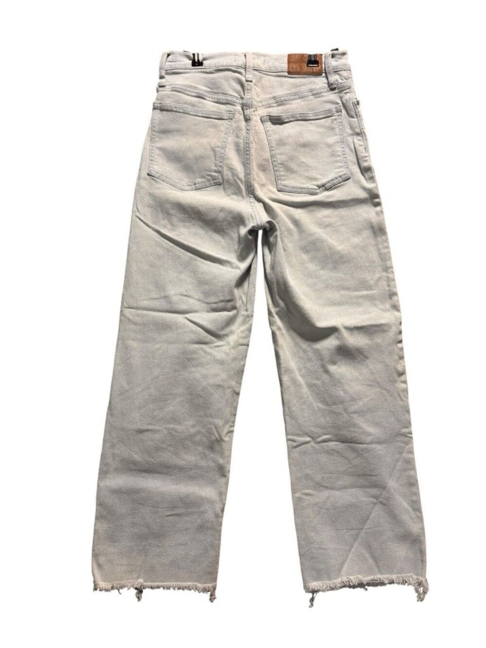Madewell Perfect Vintage Wide Leg Crop Jeans Women 25 Light Wash Raw Hem - Picture 3 of 12